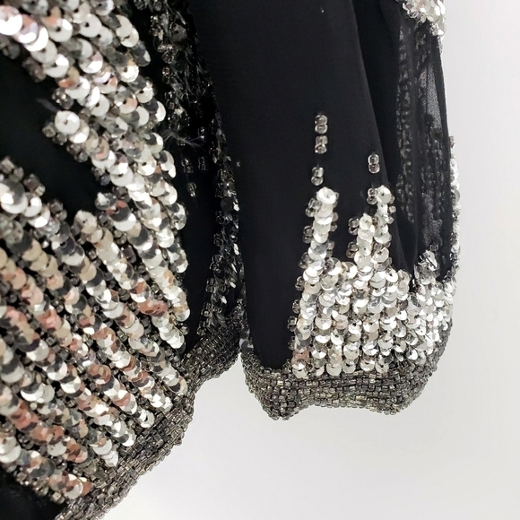 Vintage Oleg Cassini Sexy Sequin Top Stage S EUC - Picture 6 of 15